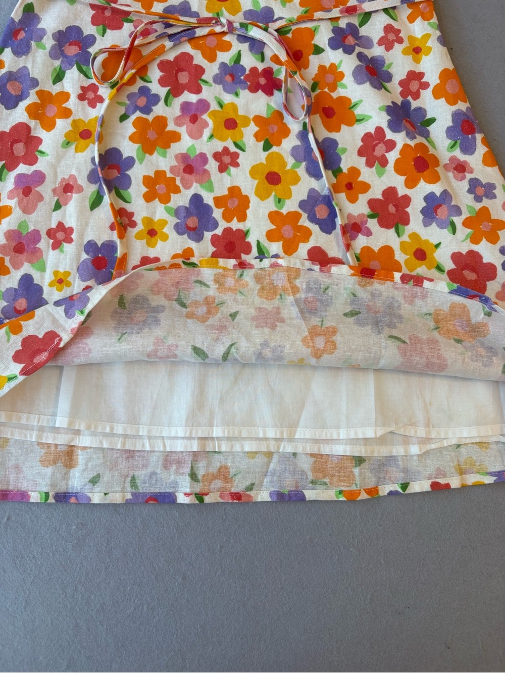 PepperMayo Women's Monday Margs Floral Linen Blend Mini Dress in Blooming Sz 2 - Picture 9 of 11